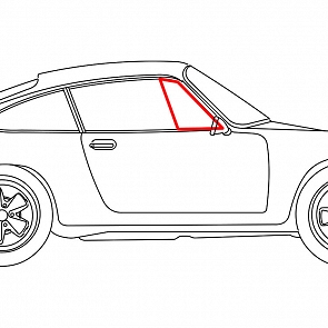 Dreieckscheibengummi Türe rechts fest Coupe für Porsche 911 / 964 69-93